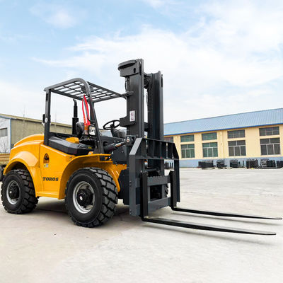 Buy Seated 4 Wheel Drive Forklift 7 Ton Forklift With 48 In Fork Length online manufacture
