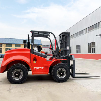 Buy 4 Wheel 5000 Lbs Small Rough Terrain Forklift Automatic Transmission online manufacture