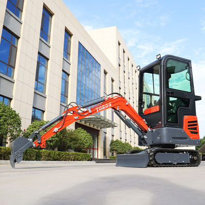 Buy Diesel Engine Mini Hydraulic Excavator 1.2 Ton With Closed Cabin online manufacture