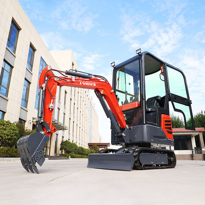 High Efficiency Red Mini Hydraulic Excavator For Farmland CE Certified