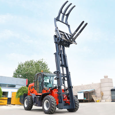 Buy EPA Certified Rough Terrain Straight Mast Forklift 4ton 5ton High Strength online manufacture