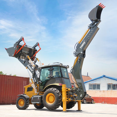 Buy 2.5ton Compact Backhoe Loader Machine Equipped With Various Attachments online manufacture