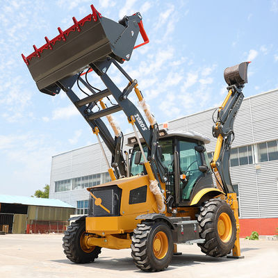 Buy EURO 5 Multipurpose Small Backhoe Loader Machine With Wheel Base 2200mm online manufacture