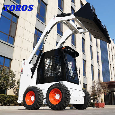 Road Maintenance Small Track Skid Steer Loader With 4 In 1 Bucket