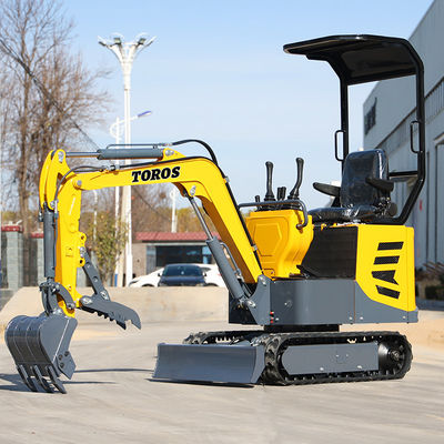 Multifunctional Toros Mini Excavator 1 Ton Micro Digger With Koop  Engine