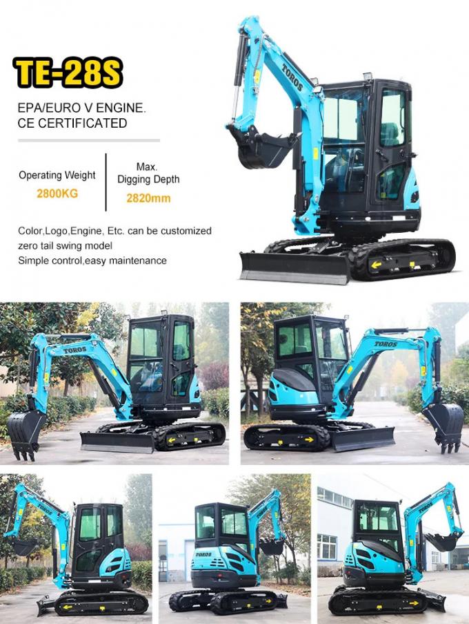 Mini Excavator 3.5 ton Kubota Engine Small Excavation CE EPA EURO5 ...